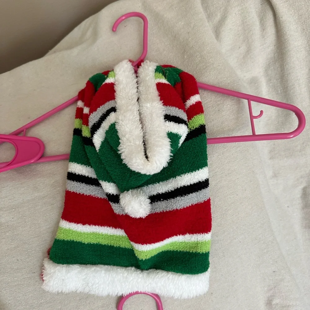 Festive Red and White Pet Costume/clothes Set